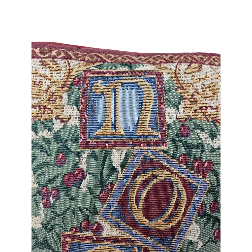 Tapestry Throw Accent‎ Pillow Home Nostalgic Vintage Style Christmas NOEL